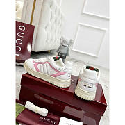 Gucci Re-Web Sneaker Canvas Leather Pink - 4