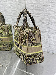 Dior Medium Dioriviera Lady D-Lite Bag Raffia Yellow 24 x 20 x 12 cm - 6