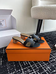 Hermes Black Sandal Heel 5cm - 1
