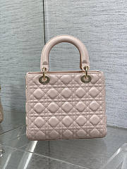 Dior Medium Lady Bag Light Pink Gold 24cm - 6