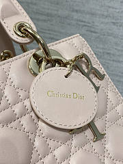 Dior Medium Lady Bag Light Pink Gold 24cm - 2