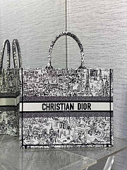 Dior Large Book Tote White Black Paris Allover 42 x 35 x 18.5 cm - 1