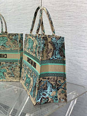 Dior Large Dioriviera Book Tote Raffia Aquamarina 42x18x35cm - 4