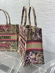 Dior Medium Dioriviera Book Tote Raffia Candy Pink 36 x 27.5 x 16.5 cm - 4