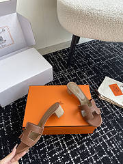 Hermes Brown Sandal Heel 5cm - 5