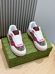 Gucci Re-Web Sneaker Canvas Pink Leather  - 3