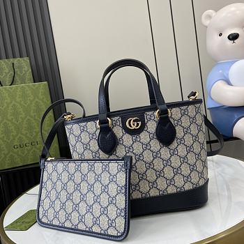 Gucci Ophidia Mini Tote Bag Blue 22x18x10cm