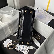 Chanel Coco Handle Bag Black Lambskin Gold 23cm - 6