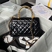 Chanel Coco Handle Bag Black Lambskin Gold 23cm - 5