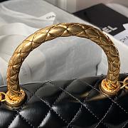 Chanel Coco Handle Bag Black Lambskin Gold 23cm - 2