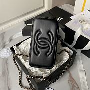 Chanel 24A Top Handle Vanity Case Black Lambskin 17cm - 5