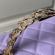 Chanel 24A Top Handle Vanity Case Purple Lambskin 17cm - 6