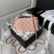 Chanel 24A Top Handle Vanity Case Pink Lambskin 17cm - 2