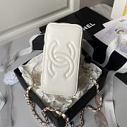 Chanel 24A Top Handle Vanity Case White Lambskin 17cm - 5