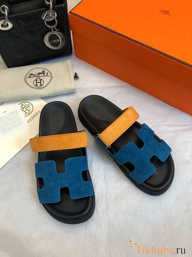 Hermes Chypre Sandal Blue Yellow - 1