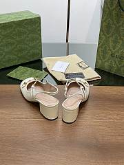 Gucci Horsebit Sandal Heel Patent White 5.5cm - 5