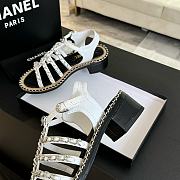 Chanel White Sandal Heel 5.5cm - 5