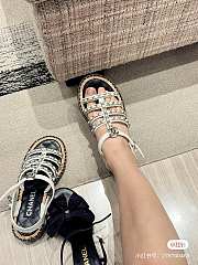 Chanel White Sandal Heel 5.5cm - 3