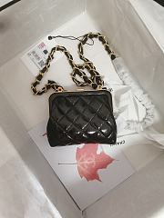 Chanel Clutch With Strap Glossy Black 12 x 13 x 4 cm - 3