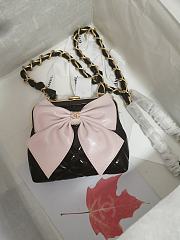 Chanel Clutch With Strap Glossy Black Pink 12 x 13 x 4 cm - 1
