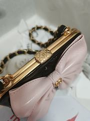 Chanel Clutch With Strap Glossy Black Pink 12 x 13 x 4 cm - 5