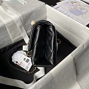 Chanel Mini Flap Bag Handle Black Lambskin 13x19x7cm - 6