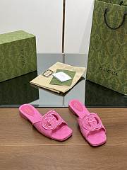 Gucci Interlocking G Slide Sandal Pink  - 1