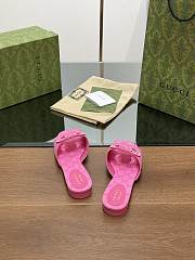 Gucci Interlocking G Slide Sandal Pink  - 5