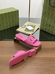 Gucci Interlocking G Slide Sandal Pink  - 2