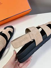 Hermes Genius Sandal Beige Black - 5