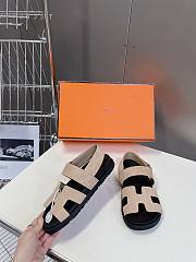 Hermes Genius Sandal Beige Black - 3