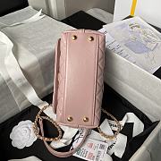 Chanel Mini Coco Handle Bag Pink Lambskin 19cm - 3