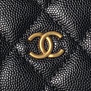 Chanel Clutch With Strap Black Caviar Gold 19x14x7cm - 6