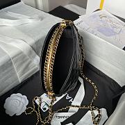 Chanel Clutch With Strap Black Caviar Gold 19x14x7cm - 4