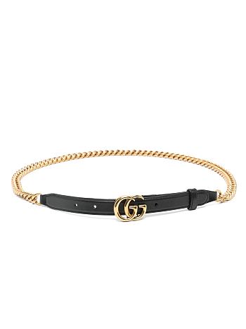 Gucci GG Chain Leather Belt