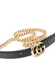 Gucci GG Chain Leather Belt - 2