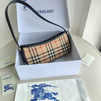 Burberry Shoulder Bag Check Prin 26x6x12cm