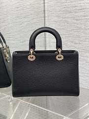 Dior Medium Lady D-Sire Bag Black Bull Leather 30x20x13cm - 2
