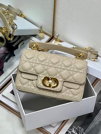 Dior Small Jolie Top Handle Bag Beige 22 x 14 x 8 cm