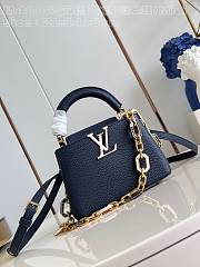 Louis Vuitton LV Mini Capucines Navy Blue 21x14x8cm - 1