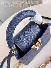 Louis Vuitton LV Mini Capucines Navy Blue 21x14x8cm - 5