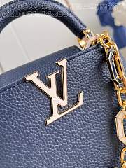 Louis Vuitton LV Mini Capucines Navy Blue 21x14x8cm - 4