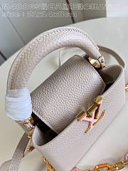 Louis Vuitton LV Mini Capucines White Quartz 21x14x8cm - 3