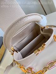 Louis Vuitton LV Mini Capucines White Quartz 21x14x8cm - 2