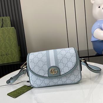 Gucci Ophidia GG Mini Shoulder Bag Blue 19x13x5cm