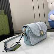 Gucci Ophidia GG Mini Shoulder Bag Blue 19x13x5cm - 5