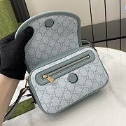 Gucci Ophidia GG Mini Shoulder Bag Blue 19x13x5cm - 3