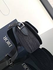 Dior Saddle Black Oblique Pouch 24x16.5x5.5cm - 2