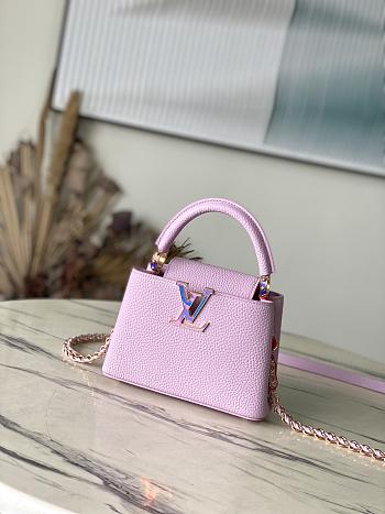 Louis Vuitton LV Mini capucines Pearly Lilac 21 x 14 x 8 cm