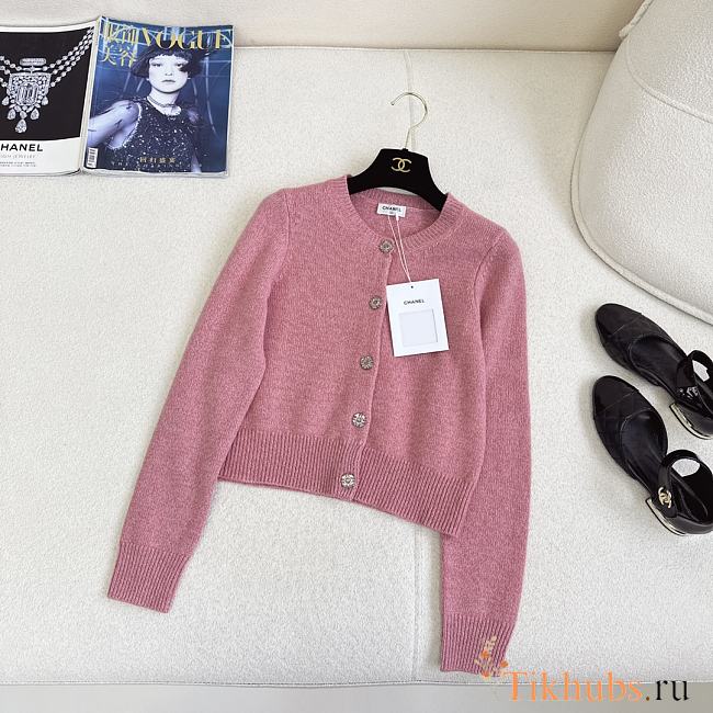 Chanel Pink Cardigan - 1